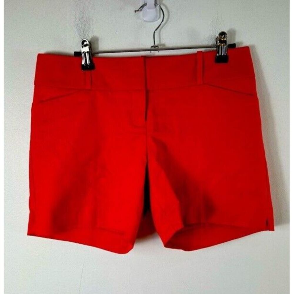 The Limited Tailored Short 4 NEW‎ Red Orange 5 Inch Inseam Flat Front Cotton NWT